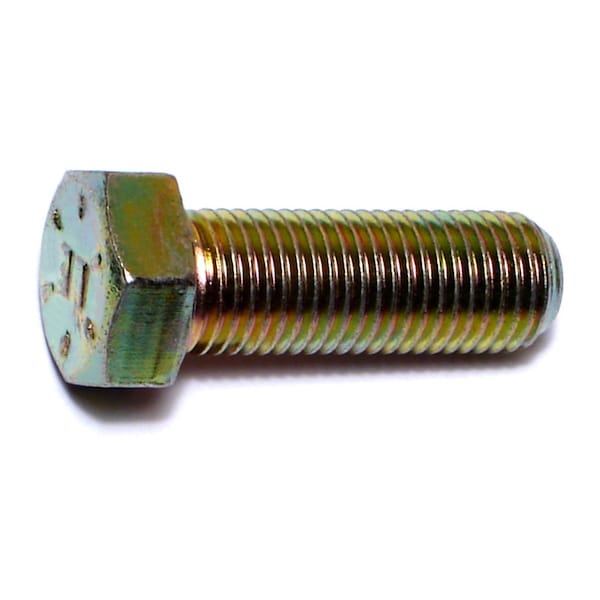 Midwest Fastener Grade 8, 7/16"-20 Hex Head Cap Screw, Zinc Yellow Steel, 1-1/4 in L, 25 PK 00873 - main